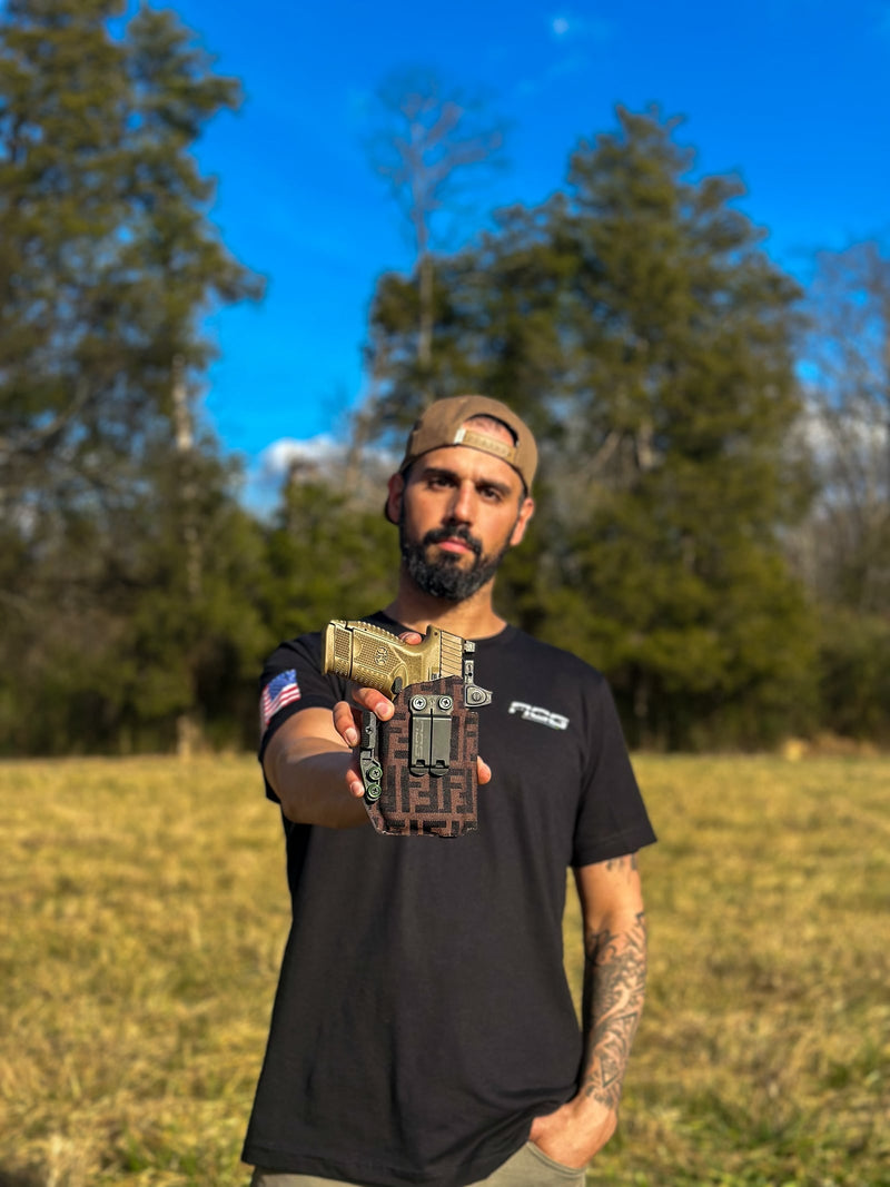 Founder Tony Palacios with a custom Kydex IWB holster for the FN 509 Compact Tactical