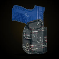 Custom Springfield XD-S IWB holster in 1776 We The People design