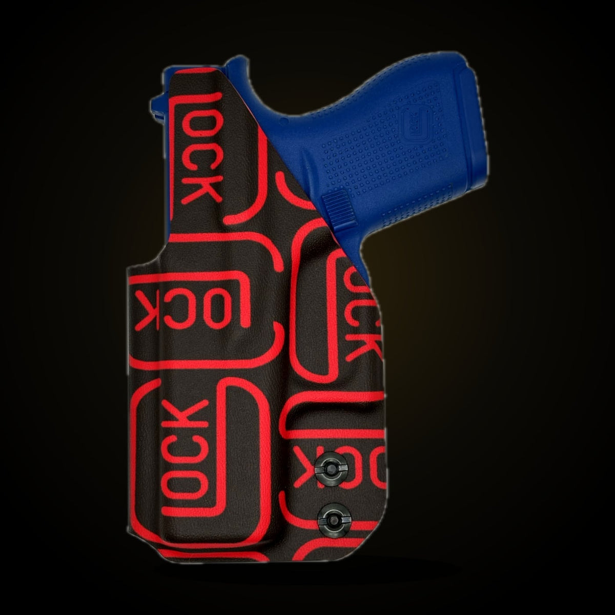 Custom Glock IWB holster in Glock Red Kydex