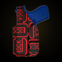 Custom Glock IWB holster in Glock Red Kydex