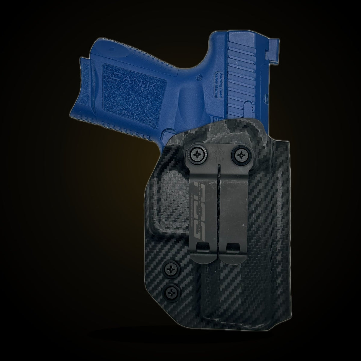 Custom Canik IWB holster in carbon fiber