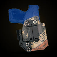Custom Taurus IWB holster in distressed flag design