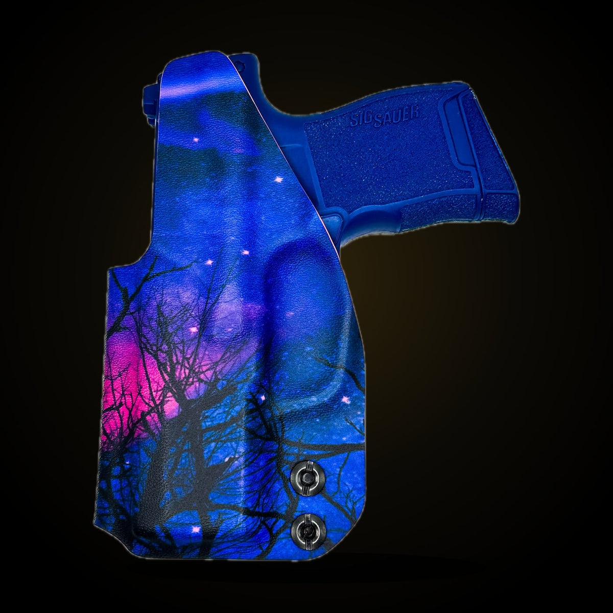 Custom Sig Sauer IWB holster in Galaxy design