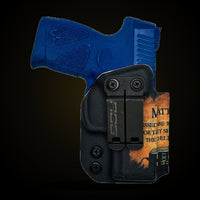 Custom Taurus IWB holster in Matthew 5:9 design