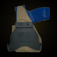 Custom Glock OWB paddle holster in Coyote Brown