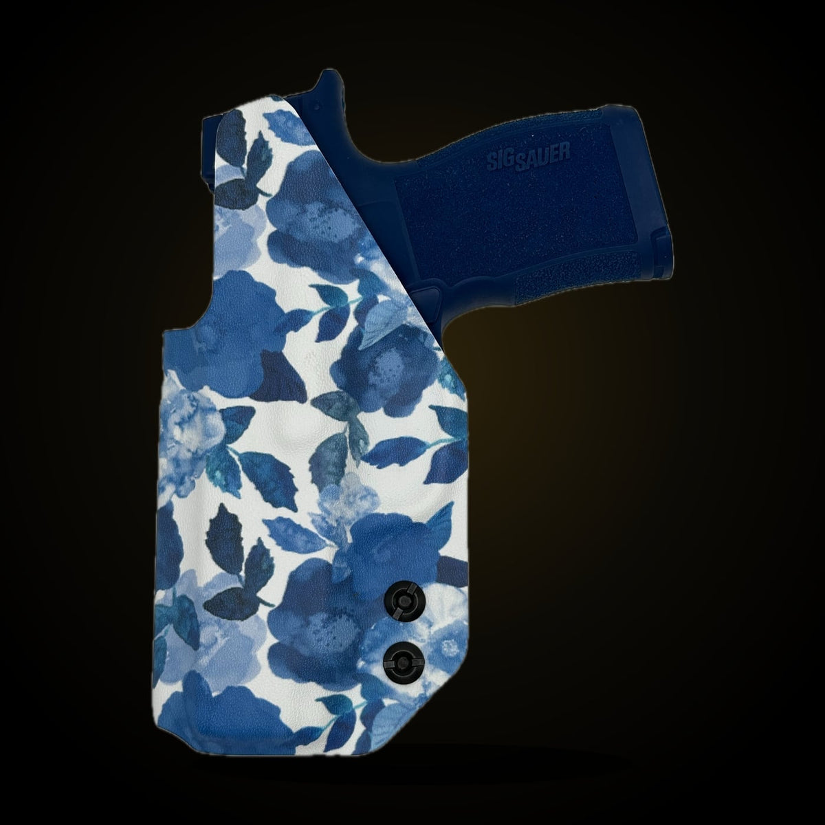 Custom Sig Sauer IWB holster in Blue Floral design