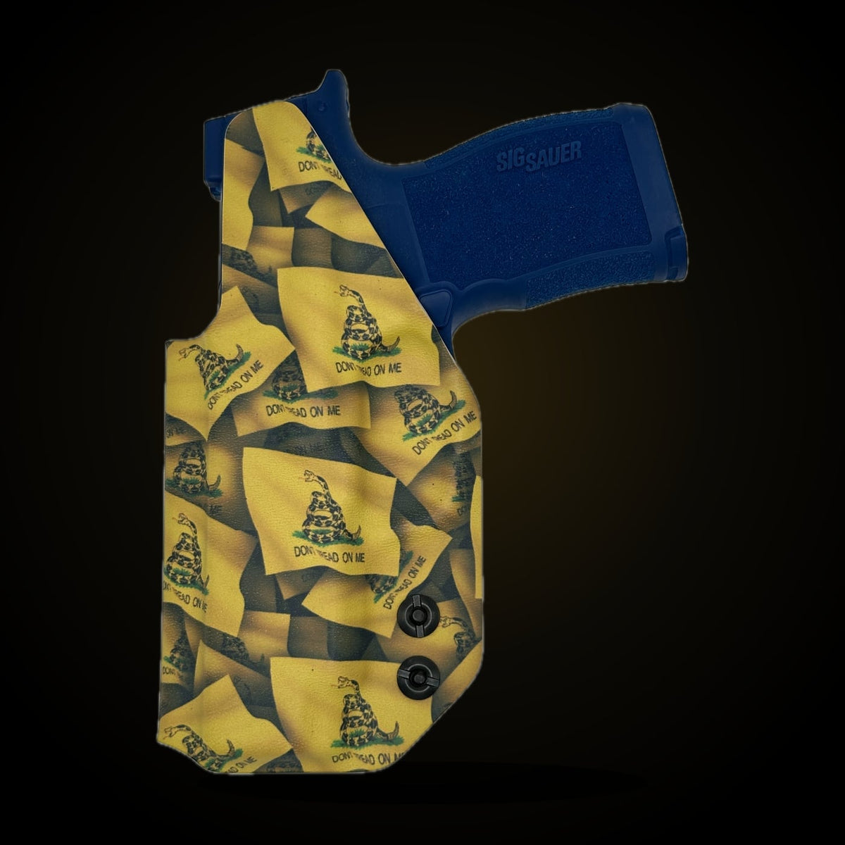 Custom Sig Sauer IWB holster in Gadsden design