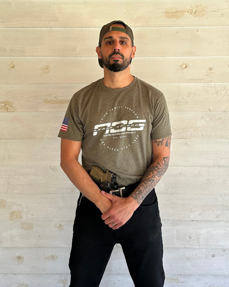 AOG Shirt in Forrest worn by founder Tony Palacios