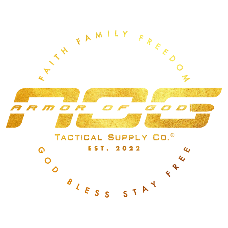 Armor Of God Tactical Supply Co. gold logo
