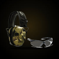 Walker's Razor Slim Multicam earmuffs and shooting glasses, view 1