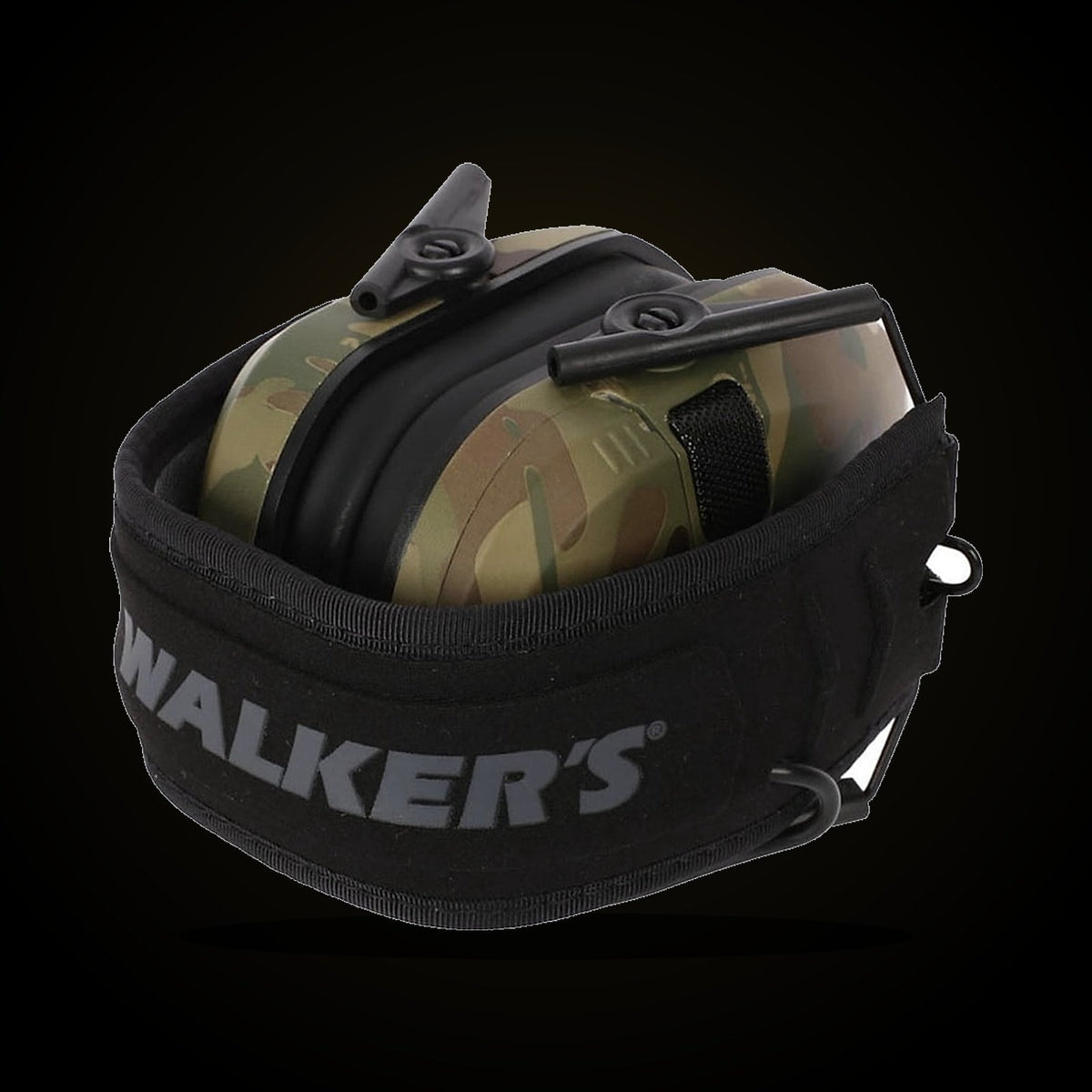 Walker's Razor Slim Multicam earmuffs and shooting glasses, view 2