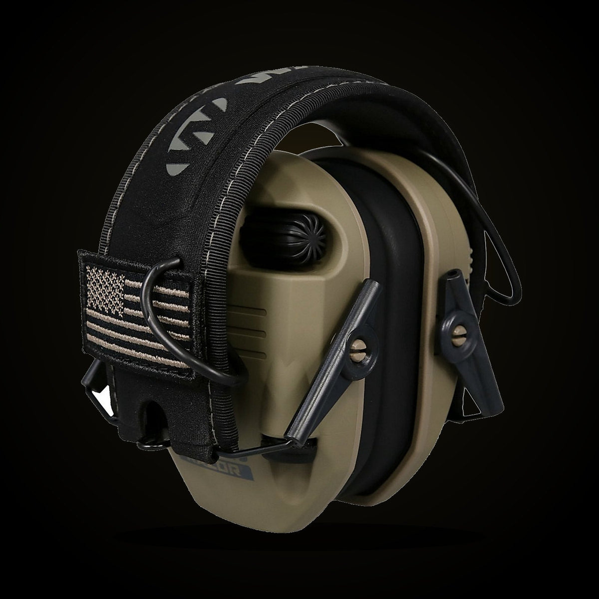 Walker's Razor Slim Patriot earmuffs in Flat Dark Earth