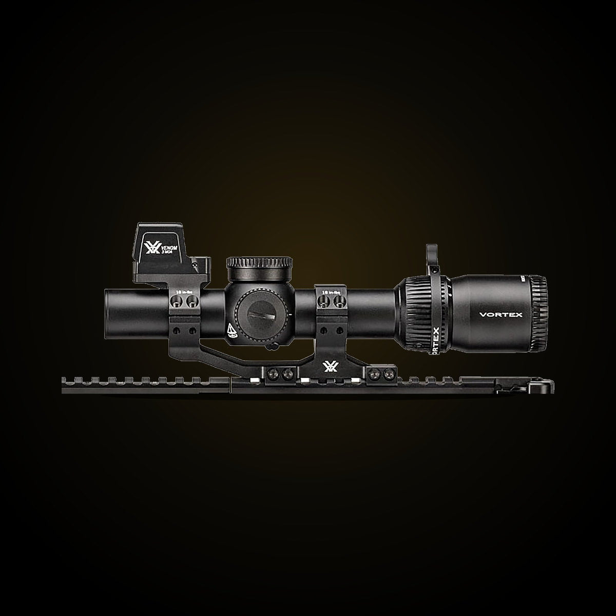 Vortex Venom 1-6x24 LPVO bundle with red dot and mount, view 5